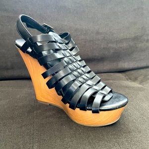 Sz. 9, Women’s, Black, Mossimo Stap Wedges